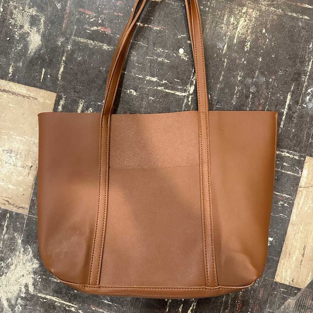 Chic leather Laptop Tote Bag